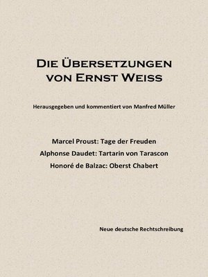 cover image of Die Übersetzungen von Ernst Weiß